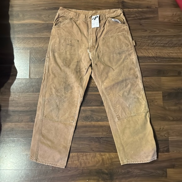 Vintage 80s Carhartt Double-Knee Carpenter Pants, Distressed - Picture 1 of 4